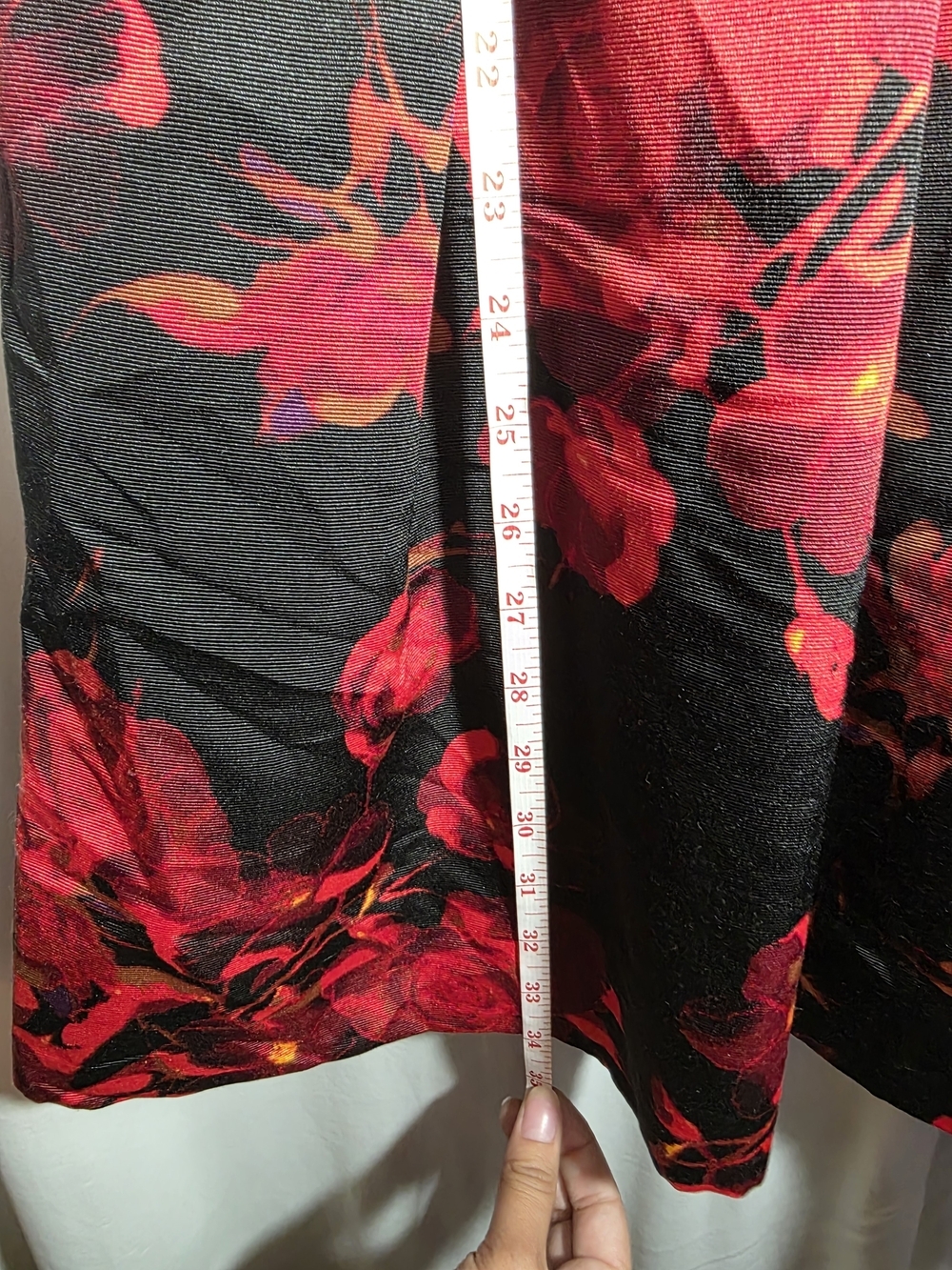 Taylor Black & Red Floral Fit & Flare Cocktail Dress | Sleeveless | Women's - Picture 11 of 12